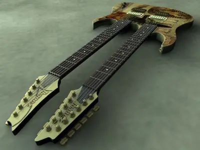 Ibanez Double Neck guitar 3D model