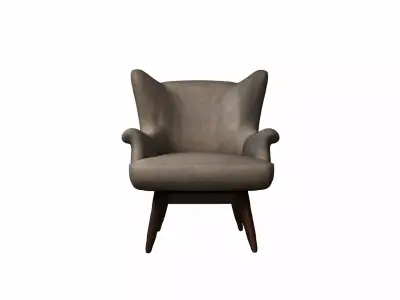 3d Model Stylish Room Interior With Comfortable Papasan Chair 3D model purchase