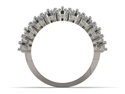 Sapphire Diamond Mountain Range Clustering Cocktail Ring jr00276 3D print model