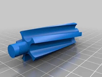 Twin Screw Supercharger Example Gadget - 3 5 Ratio Gearing Free 3D print model