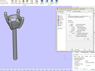 Stud Earrings Cushion 3D print model