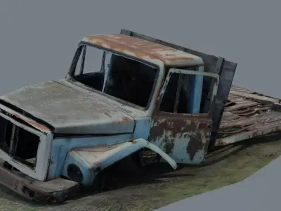 GAZ 3307 Low-poly 3D model