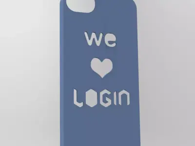 CGTrader loves LOGIN iPhone Printable Case Free 3D print model