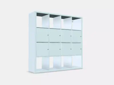 KALLAX Shelving unit with 8 inserts Low-poly 3D model