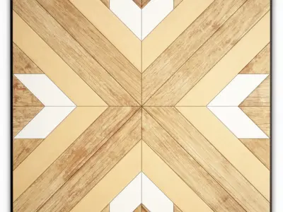 Geometric Ethnic Wall Decoration 2 3D model