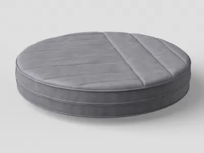 Crash Pad Lounge Chair in velvet Low-poly 3D model