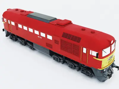 Diesel locomotive m62 3D model