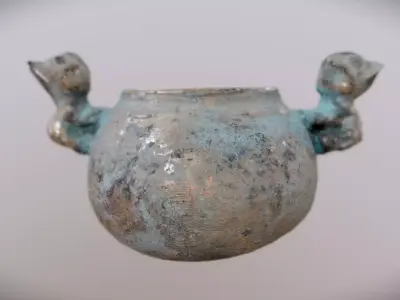 Two jaguars peruvian bronze artifact 3D model