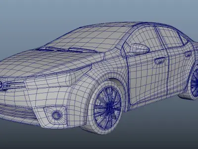 car toyota crolla  Low-poly 3D model