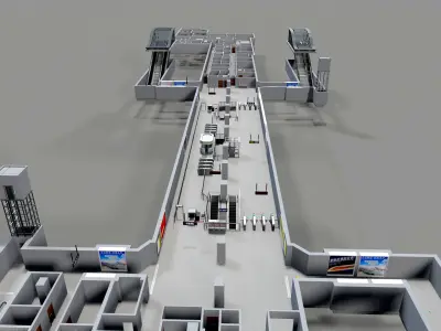 Subway Station Low-poly 3D model