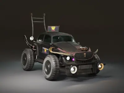 Mad Max VW Dune Buggy Low-poly 3D model