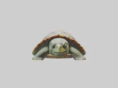 Sleeping Turtle Model Low-poly 3D model