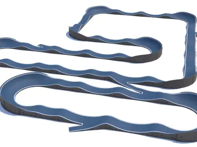 Pump Track Modular 3D model