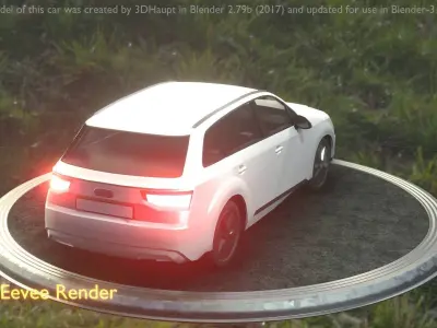 City Car 20 SUV Type-B White  Low-poly 3D model