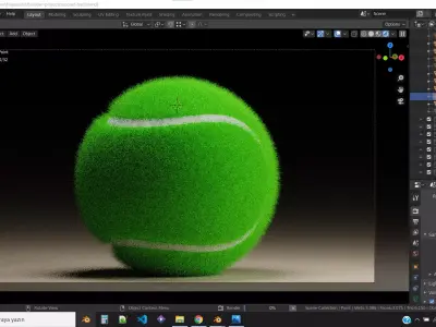 Realistic 3D Tennis Balls - Blender - 4 in 1  3D model