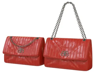 Balenciaga Monaco Medium Chain Bag 3D Model Pack