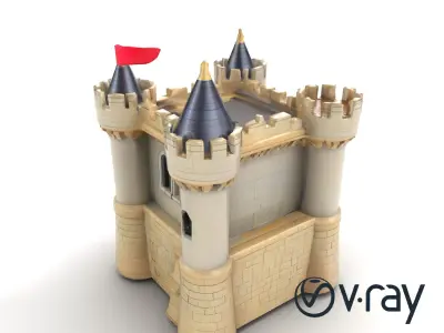 Grand Stone Castle model pack Low-poly 3D model
