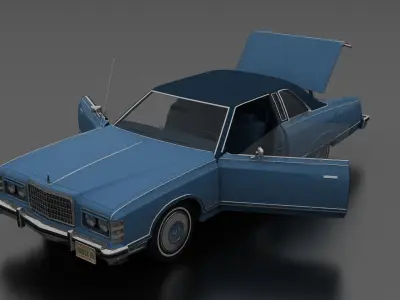 LTD Landau 2dr 1975 Low-poly 3D model