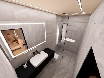 Modern Master Bedroom 3D print model