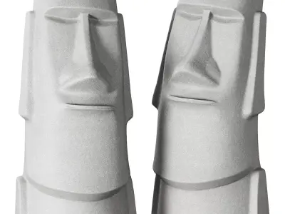 Moai garden sculpture 3D model