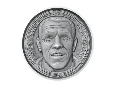 Carlos Tevez Footballer Medallion 3D print model