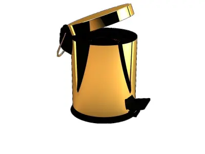 Trashcans Pedal 3lt Amortisorlu 3D model