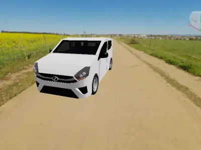 2019 Perodua Axia E Low-poly 3D model