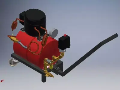 FRIDGE MINI COMPRESSOR 3D model