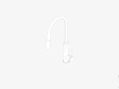 Sink Mixer - Luxury - Modern - Pull Out Low-poly 3D model
