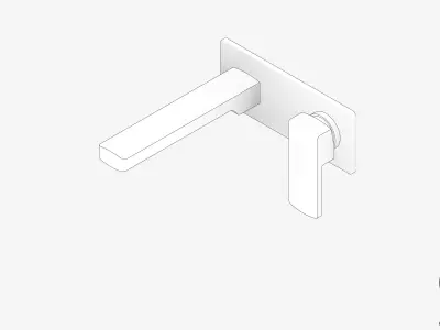 Wall Mixer Set - Luxury - Bold Low-poly 3D model