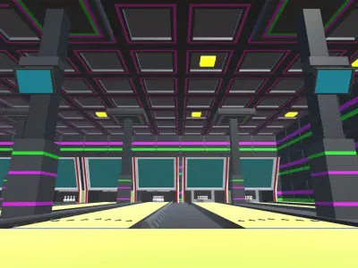 9t5 Low Poly Bowling Alley Low-poly 3D model