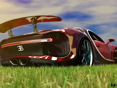 Bugatti Car Model 3D model