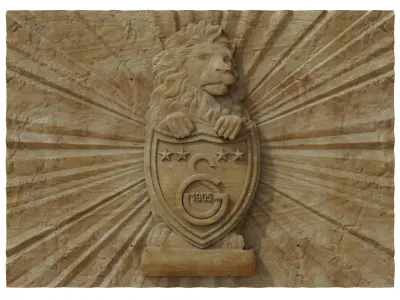 Galatasaray Football Club logo wall art  3D print model