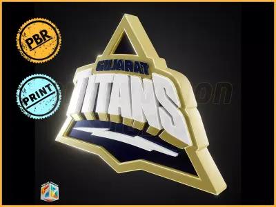 Gujarat Titans logo - Cinematic - 3D print 3D model