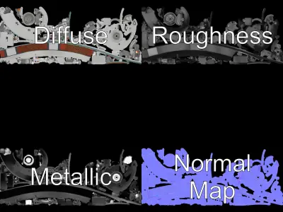 HighDetail Brushless Motor Model Pack Low-poly 3D model