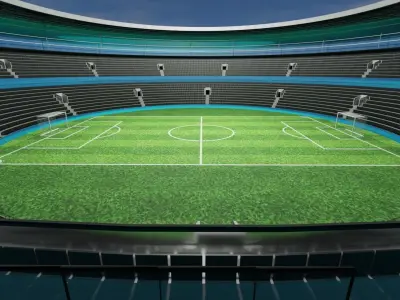 Football Stadium  Low-poly 3D model order
