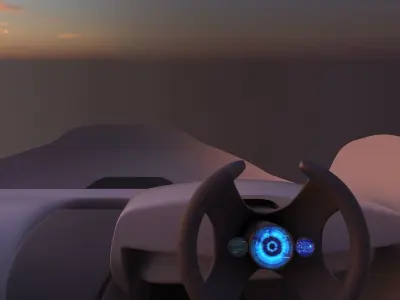 Car missile future 3D model