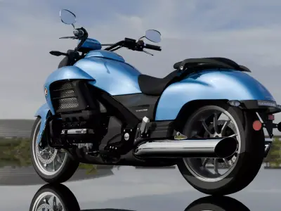 Honda Valkyrie F6C Low-poly 3D model