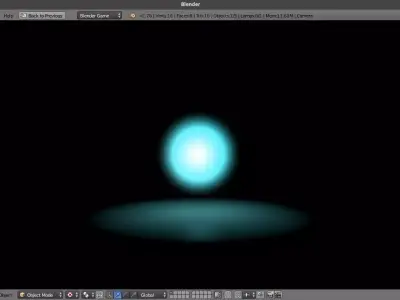 Energy Ball Blue  - Blender Game Engine Low-poly 3D model