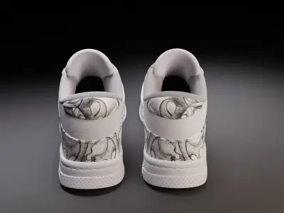 Custom Sneakers Low-poly 3D model