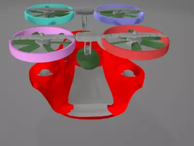 Fly Car Low-poly 3D model