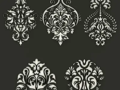 Ornament set 002 3D model