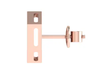 Solitaire Women Stud Earring 3dm STL OBJ FBX Render Details 3D print model buy