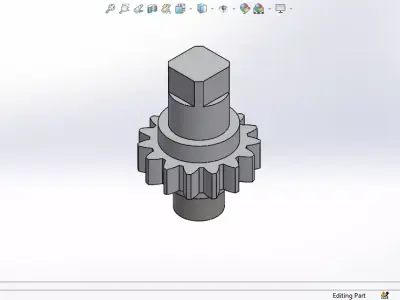 Industrial Gear Shaft CNC  3D Printable Mechanical Part 3D print model