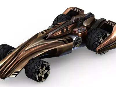 Cartoon Toy AR Racing Car 07 Low-poly 3D model