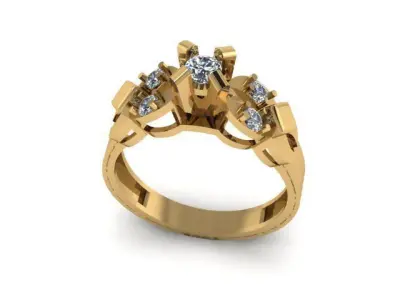 wedding ring 3D print model