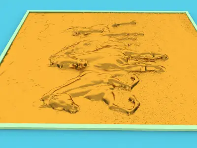 Horse Wall Relief 3D model