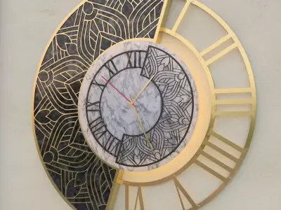 wall clock  Low-poly 3D model