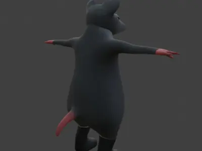 Milton Rat TIKTOK Meme Low-poly 3D model