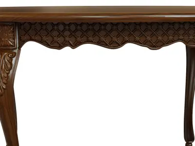  Classic table with carvings 1500 3D model